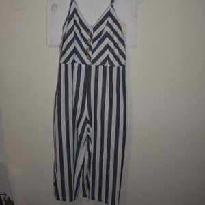 Striped Cotton Jumpsuit